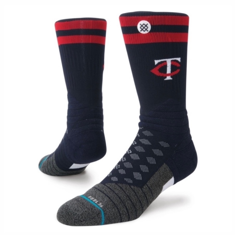 NWT STANCE Minnesota Twins MLB Diamond Pro OTC Feel 360 Socks Mid-Cushion